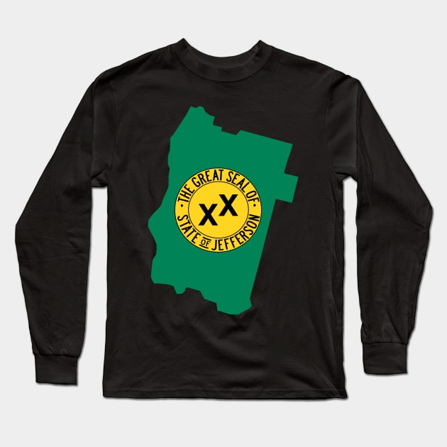 The Great Seal of the State of Jefferson Long Sleeve T-Shirt by Malicious Defiance